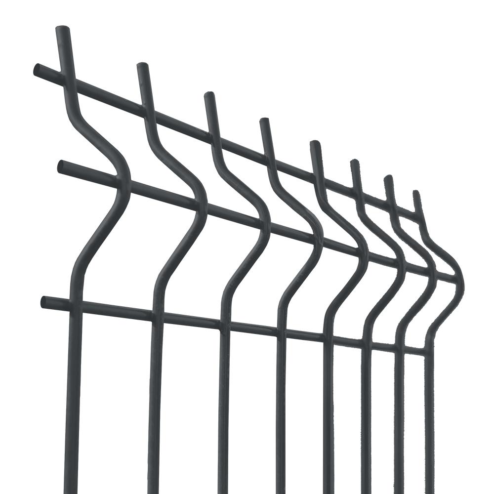 Panneau de clôture soudé 3D ZnPVC 2500x2030x4mm anthracite