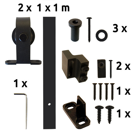 sliding barn door hardware - mini - "Siera"