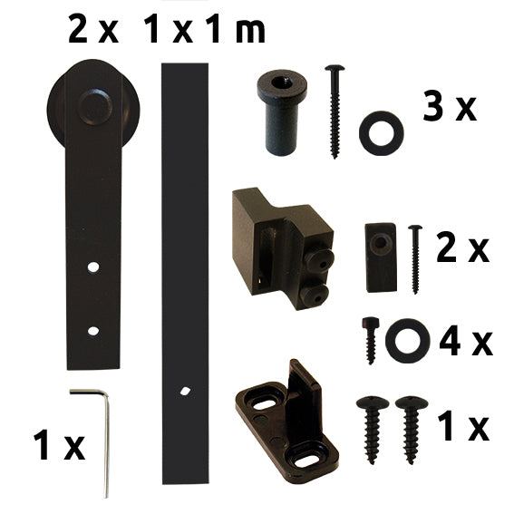 sliding barn door hardware - mini - "Hegon"