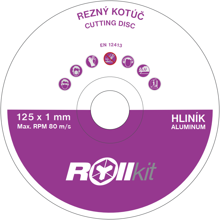 Cutting disc for aluminum, D125, d22,23, t1mm