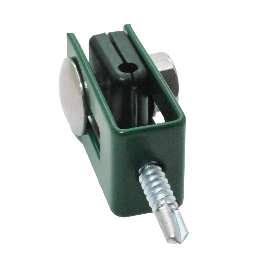 Clamp for welded panel "U" ZnPVC green