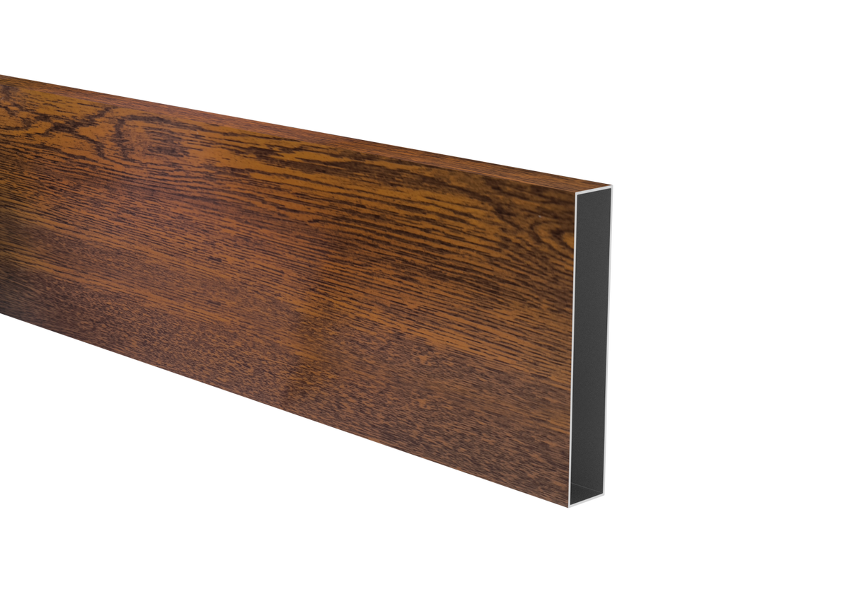 Aluminum fence panel 20x120x1,2-6000mm dark walnut