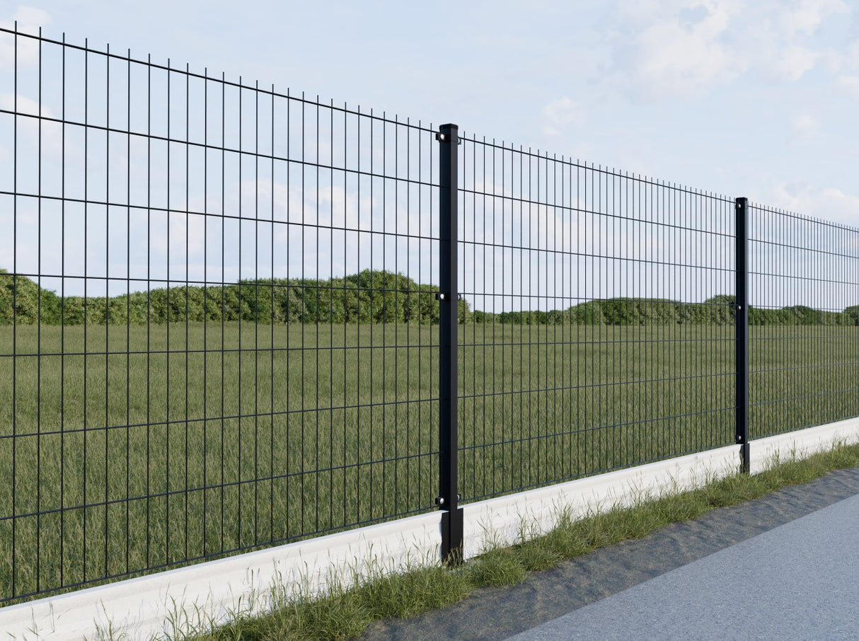 Pozinkovaný stĺpik 60x40mm s PVC čiapkou, 1800mm - Čierna matná RAL 9005