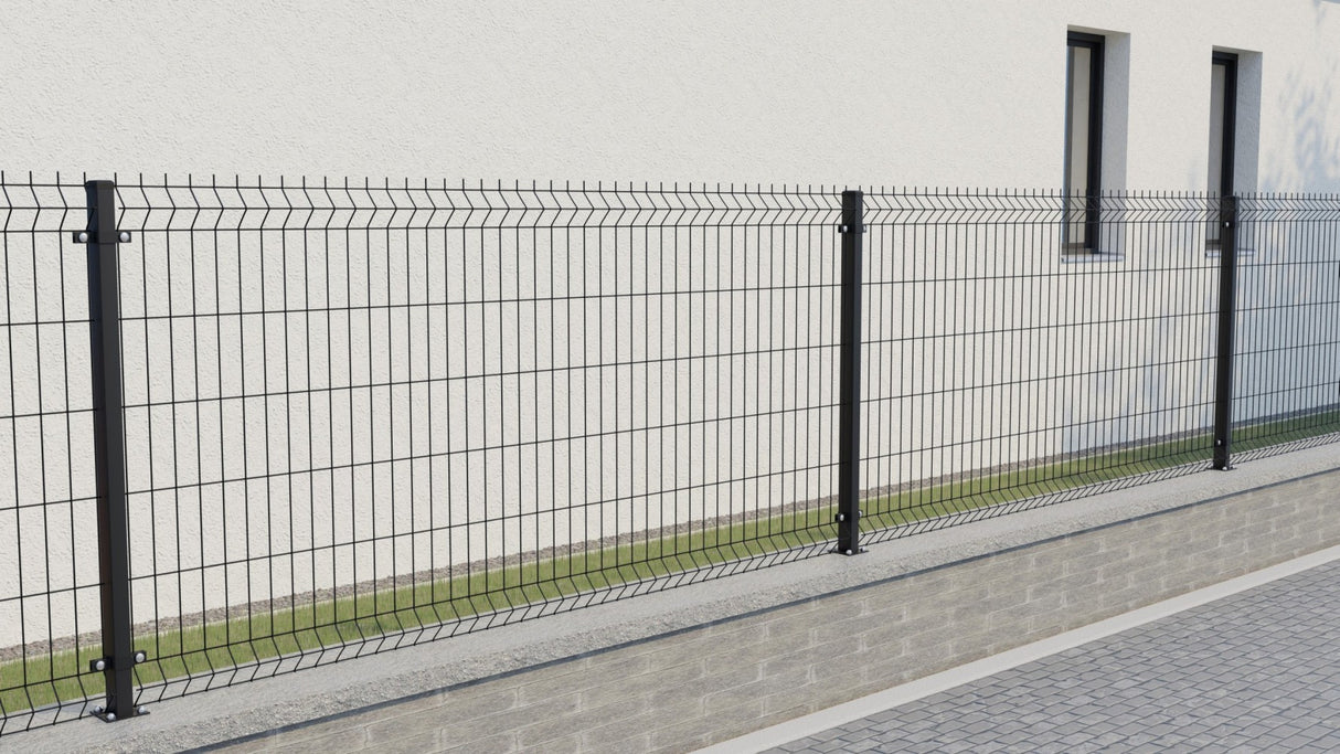 Zváraný plotový panel 3D ZnPVC 2500x1230x4mm čierna