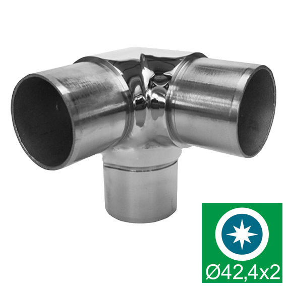 Polished, direct stainless steel flush angle - 90°