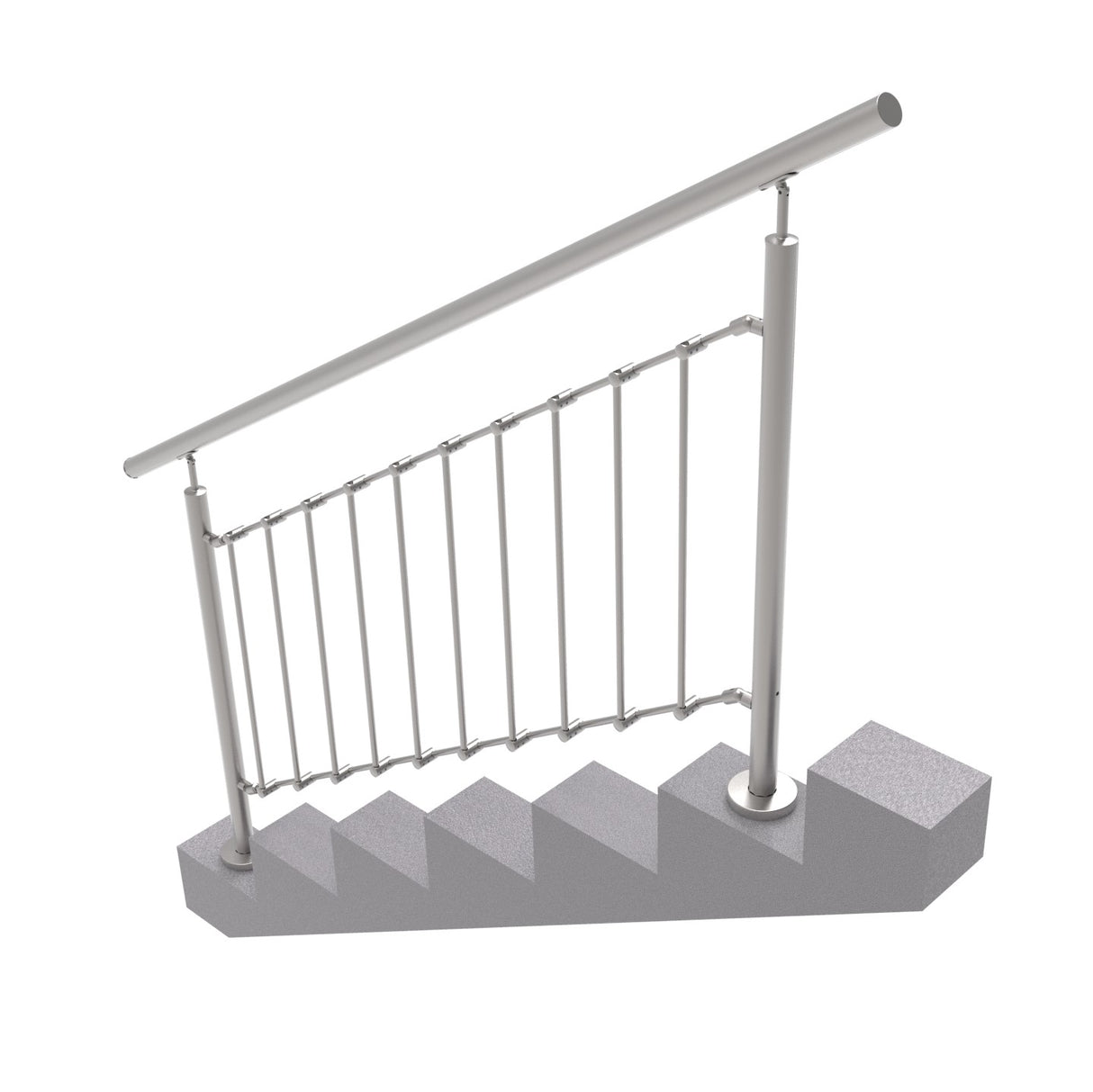 Vertical railing VR AISI304, D42,4/d12vertical/H10