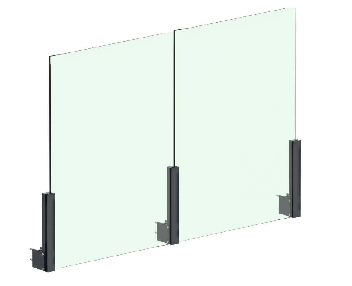 Hliníkový stĺpikový profil 56 × 60 mm - 0,5 m - Antracit RAL 7016