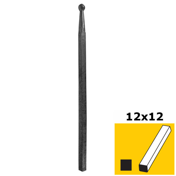 Pole with ball h350, b14, n12x12mm