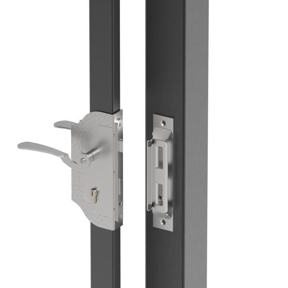 Lock set 30x30 with decorative plate D1/14