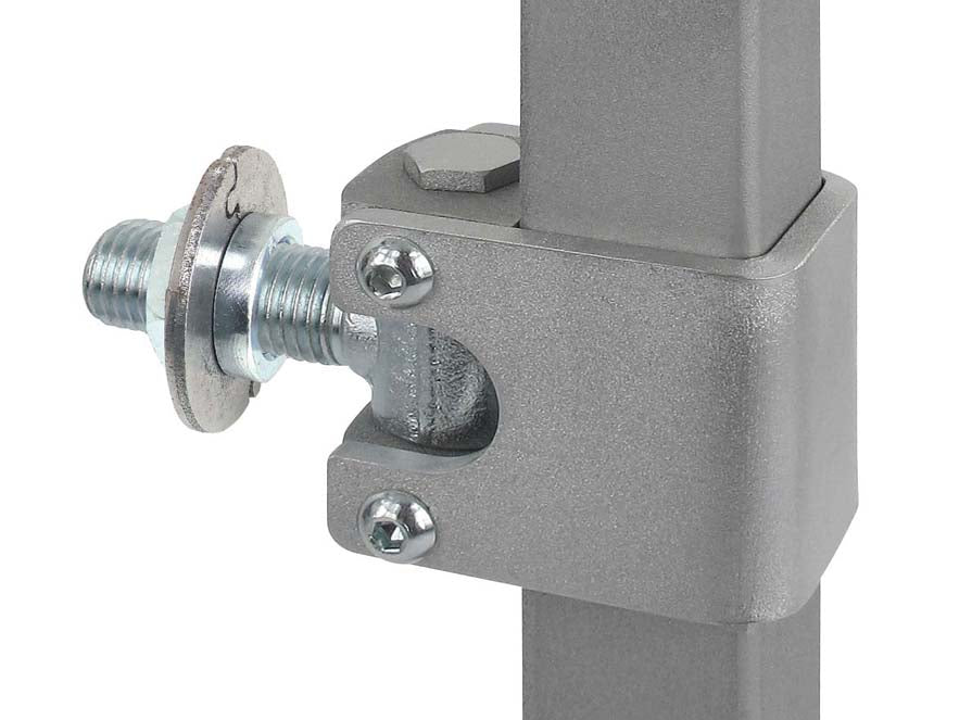 Adjustable hinge with swivel plate Zn, M16