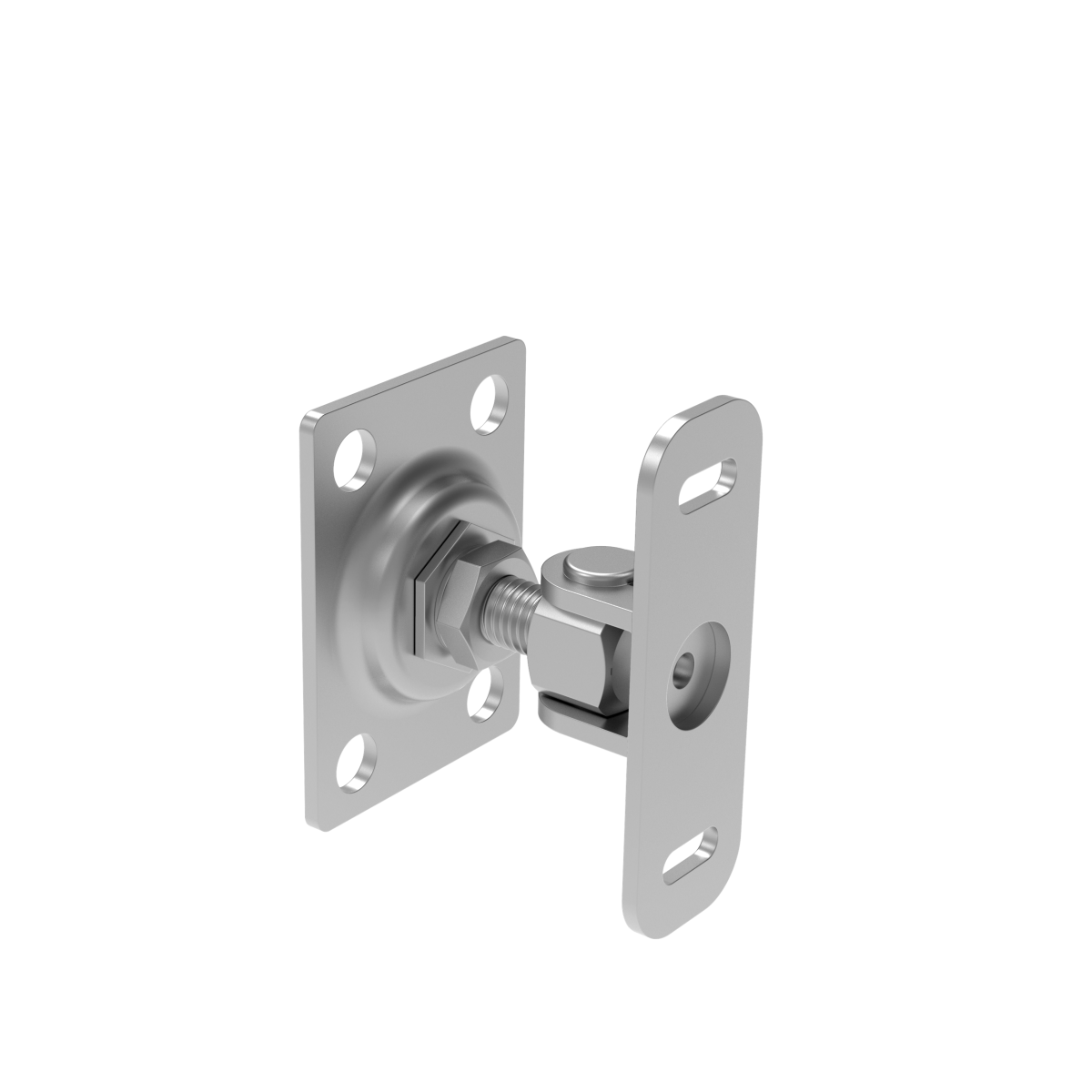 Adjustable hinge with anchoring flange