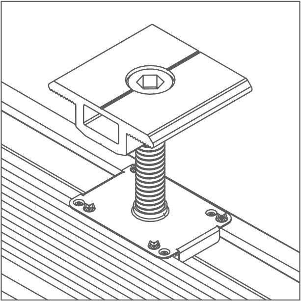 Center clamp 30-40mm module height