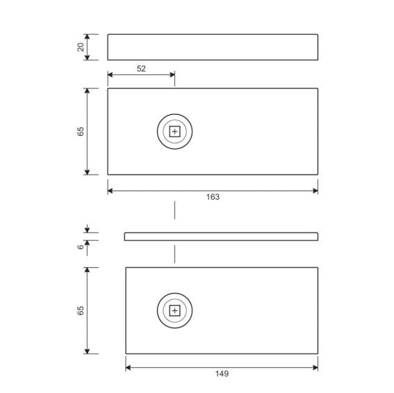 Glass door handle with lock UV