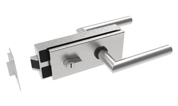 Glass door handle with lock PZ type PZ