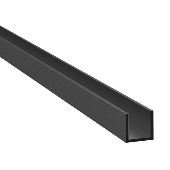 Aluminium U profile AL 20x12x2mm BLACK