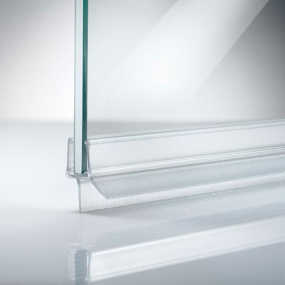 Floor "h" seal strip for glass door