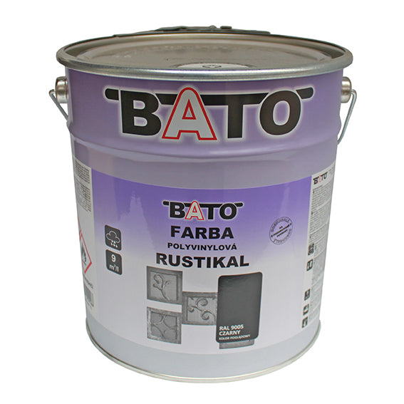 Polyvinyl paint, black RUSTICAL 6,3kg (5L)