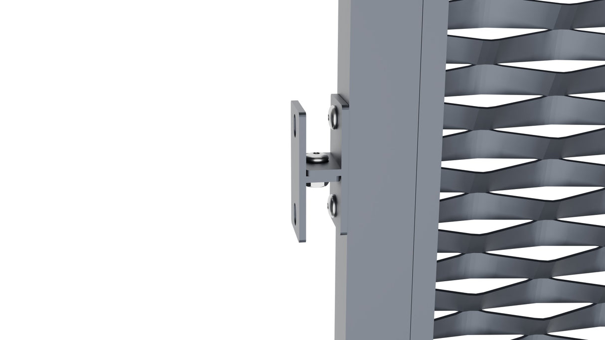 Aluminum fence panel 2000x1500mm expanded metal anthracite.