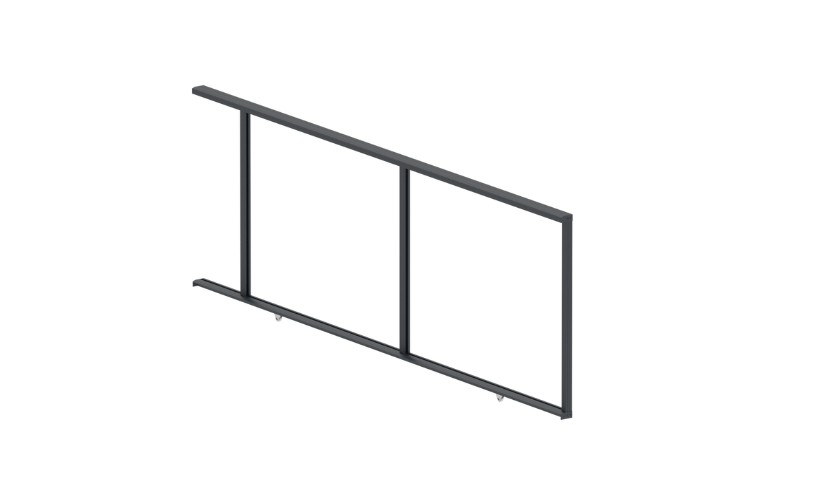 Aluminium-Rollschiebetorrahmen 6x2,045 m, Anthrazit R7016 - SET