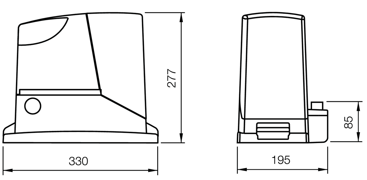 Full NICE system for sliding gates max 400kg