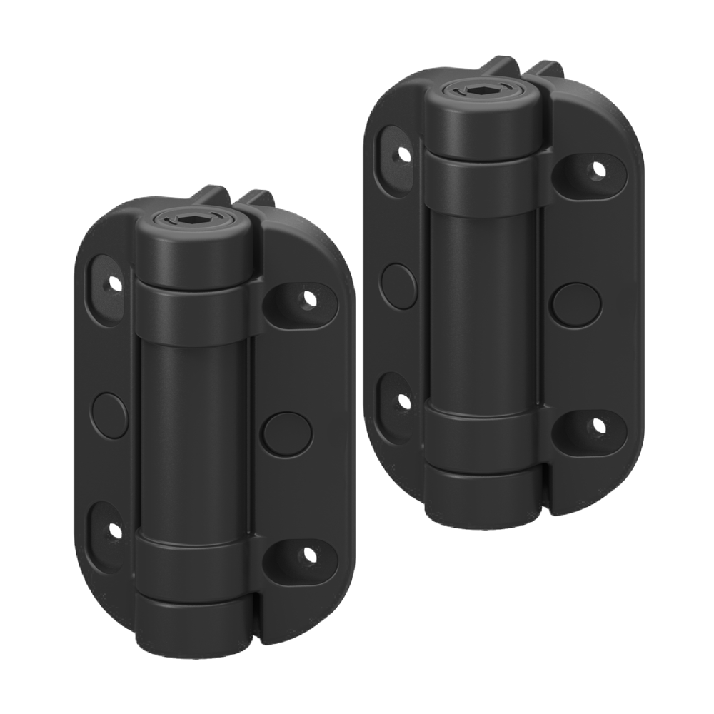 Hinge for heavy gates, with adjustable spring