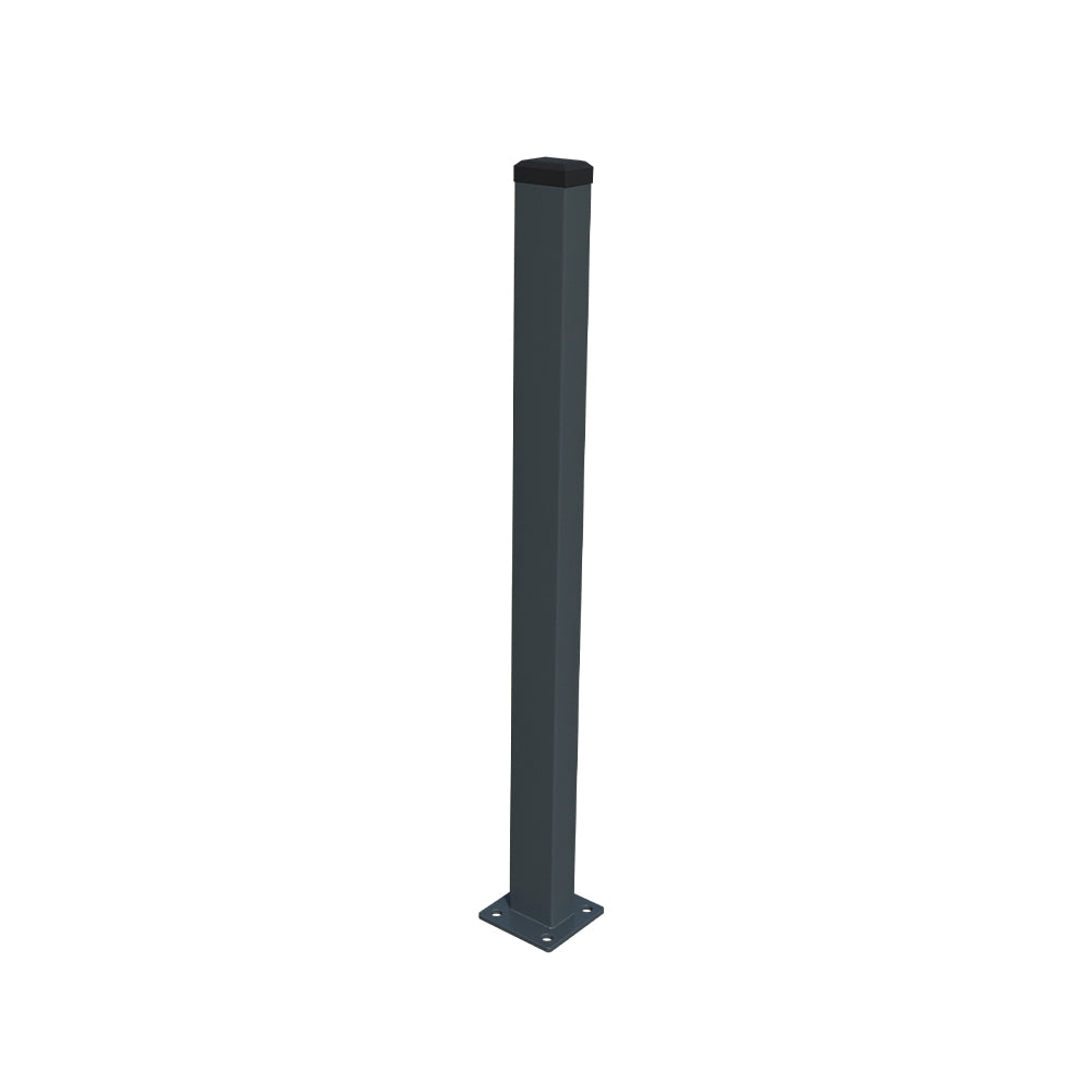 Column 60x40mm with base ZnPVC 1600mm anthracite