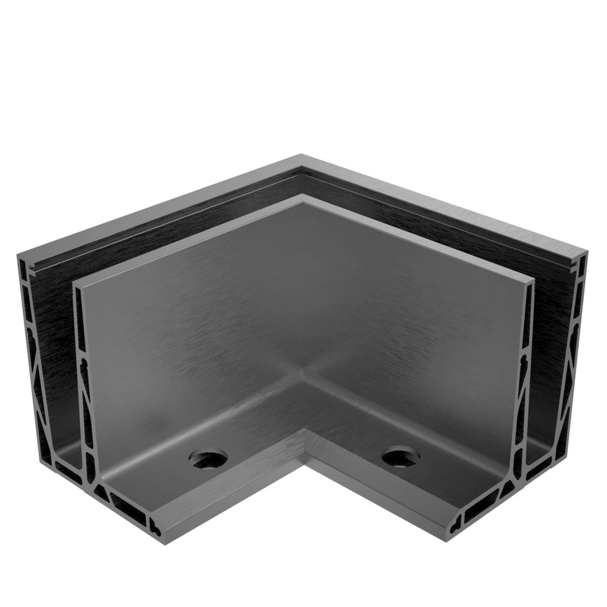 AL. profile, top mount 90° IN corner AL/ELOX/Sati