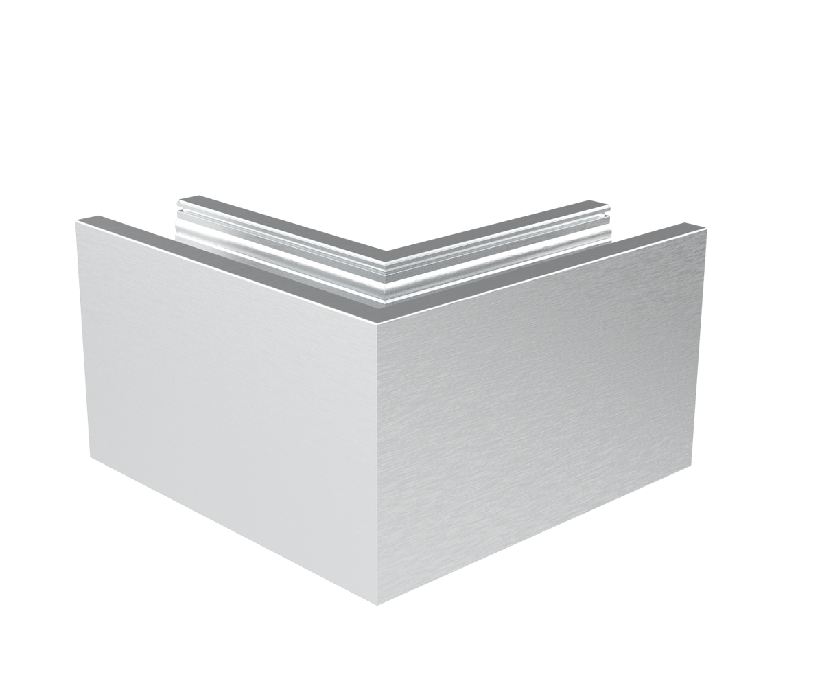 AL. profile, top mount 90° IN corner AL/ELOX/Sati