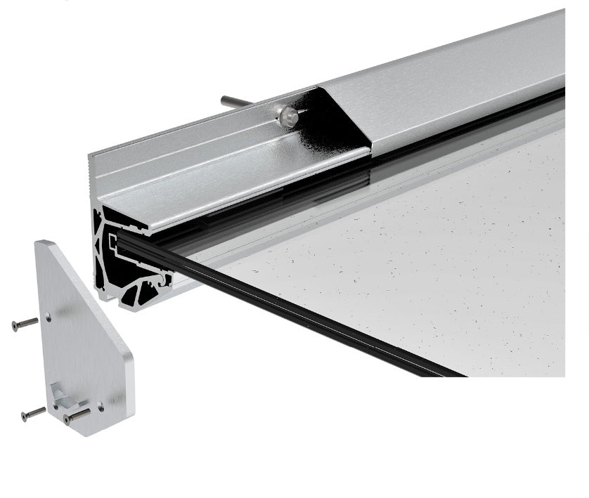 Canopy with aluminium channel profile -2°
