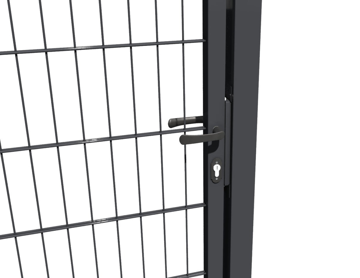 Gate 1pc. 2D BOX ZnPVC 1000x1500mm RAL 7016 anthracite