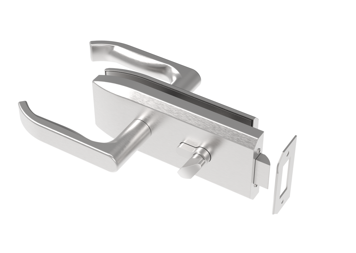 Lock for glass door inox, glass t 8,10,12mm