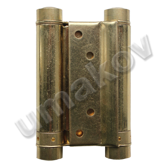 Spring hinge doublesided, brass L=150mm