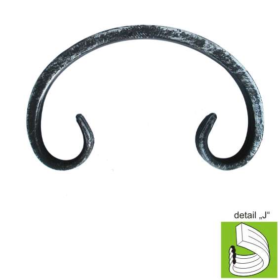 Scroll "C" h120, b75, 12x6mm