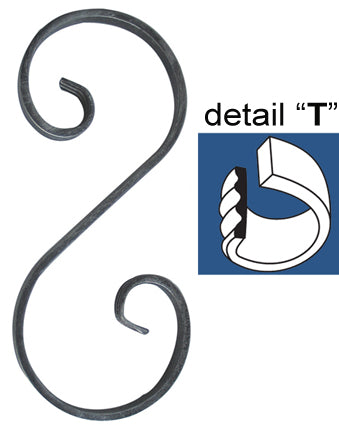 Scroll "S" 280x120, 12x6mm