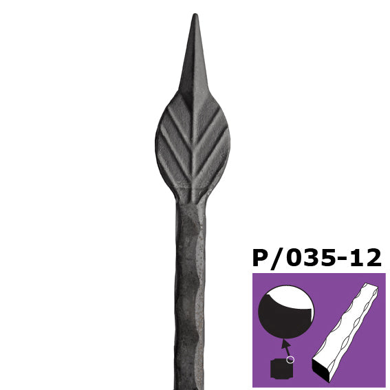 Forged spear h155, b35, n12x12mm