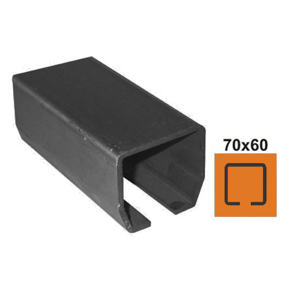 Guiding track Fe, 70x60x3,5mm, L6m