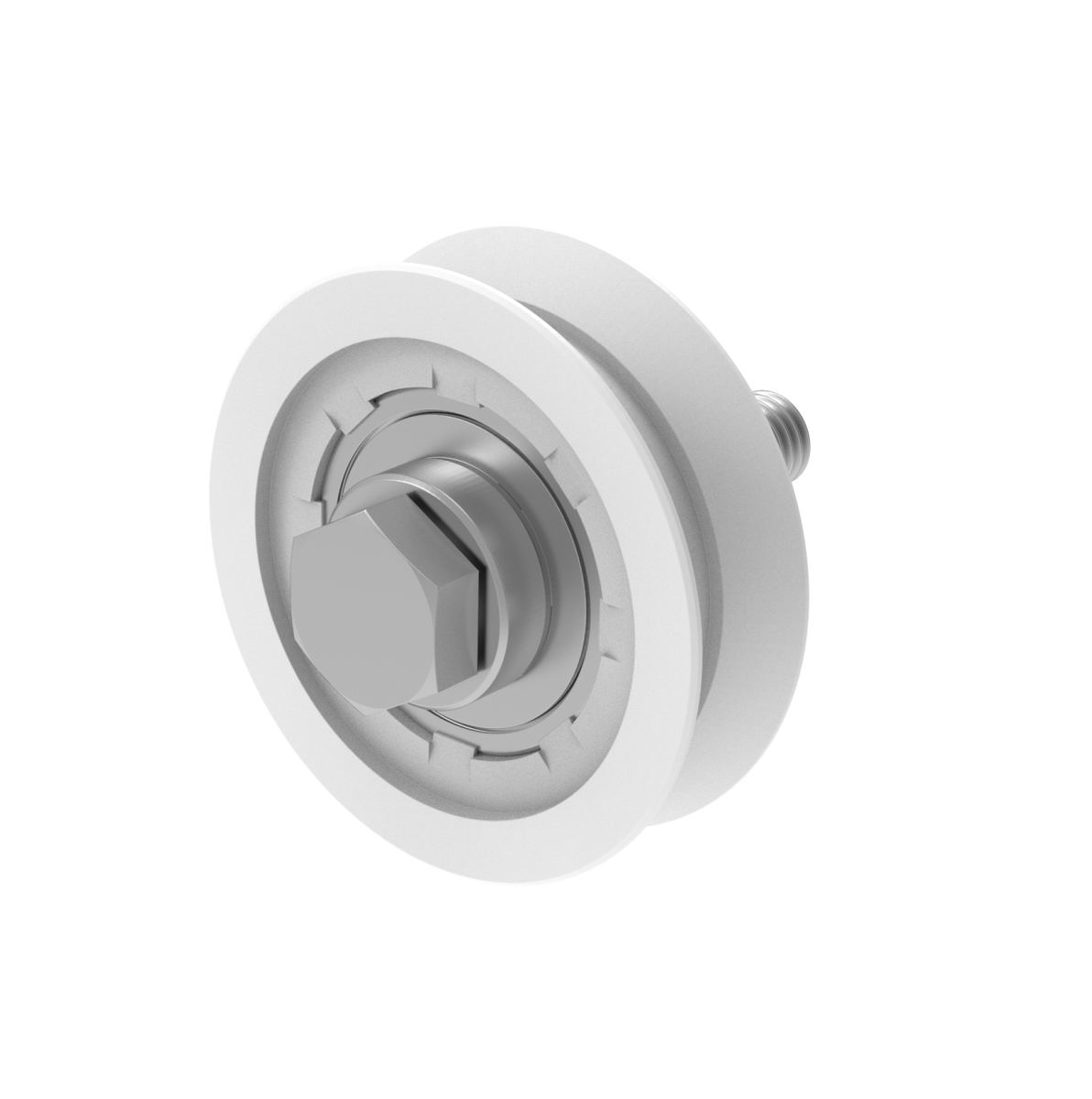 Wheel for sliding gates with V groove INOX / NYLON, D60mm