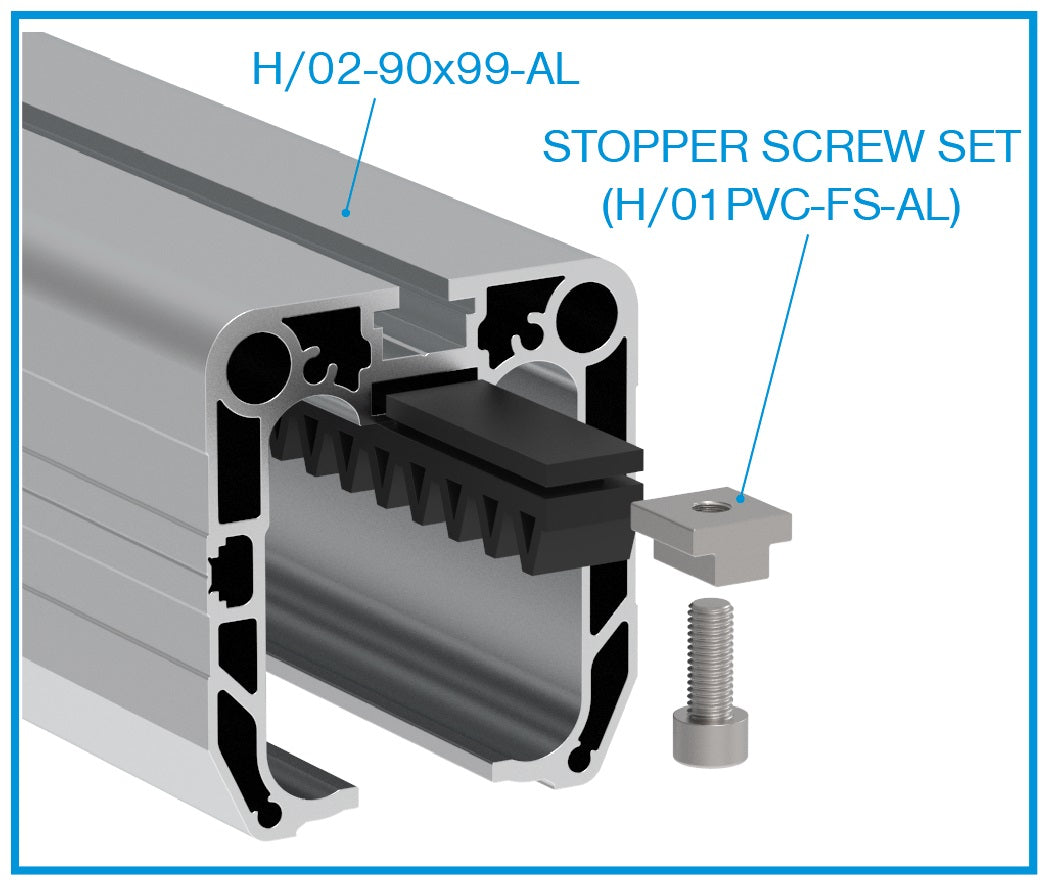 Guiding bottom profile AL, 90x99mm, L7m