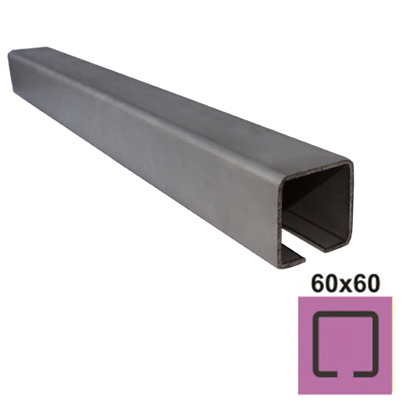 Guiding track INOX, 58x58x3mm, L3m