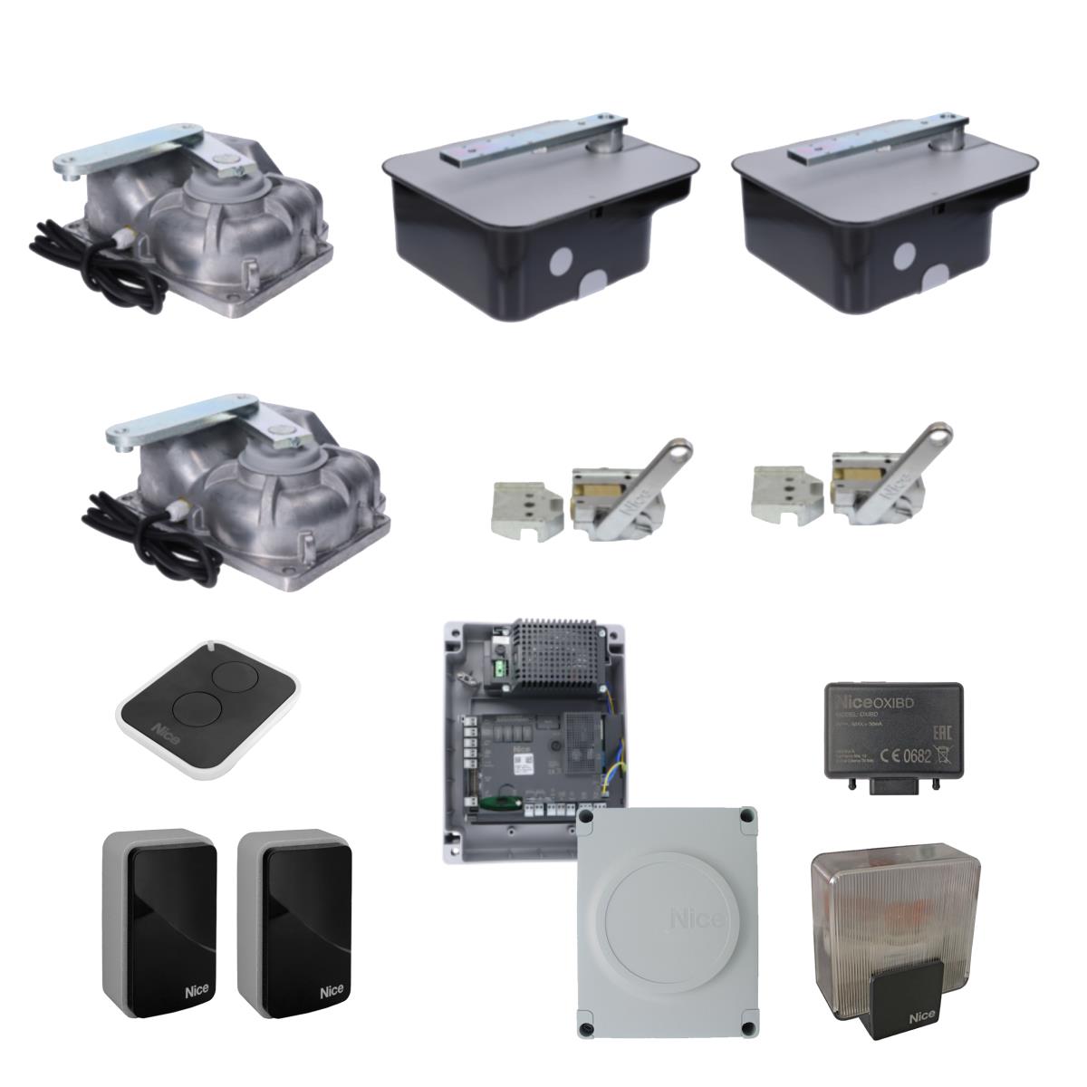 Nice underground drive for double-leaf gate, set with photocells