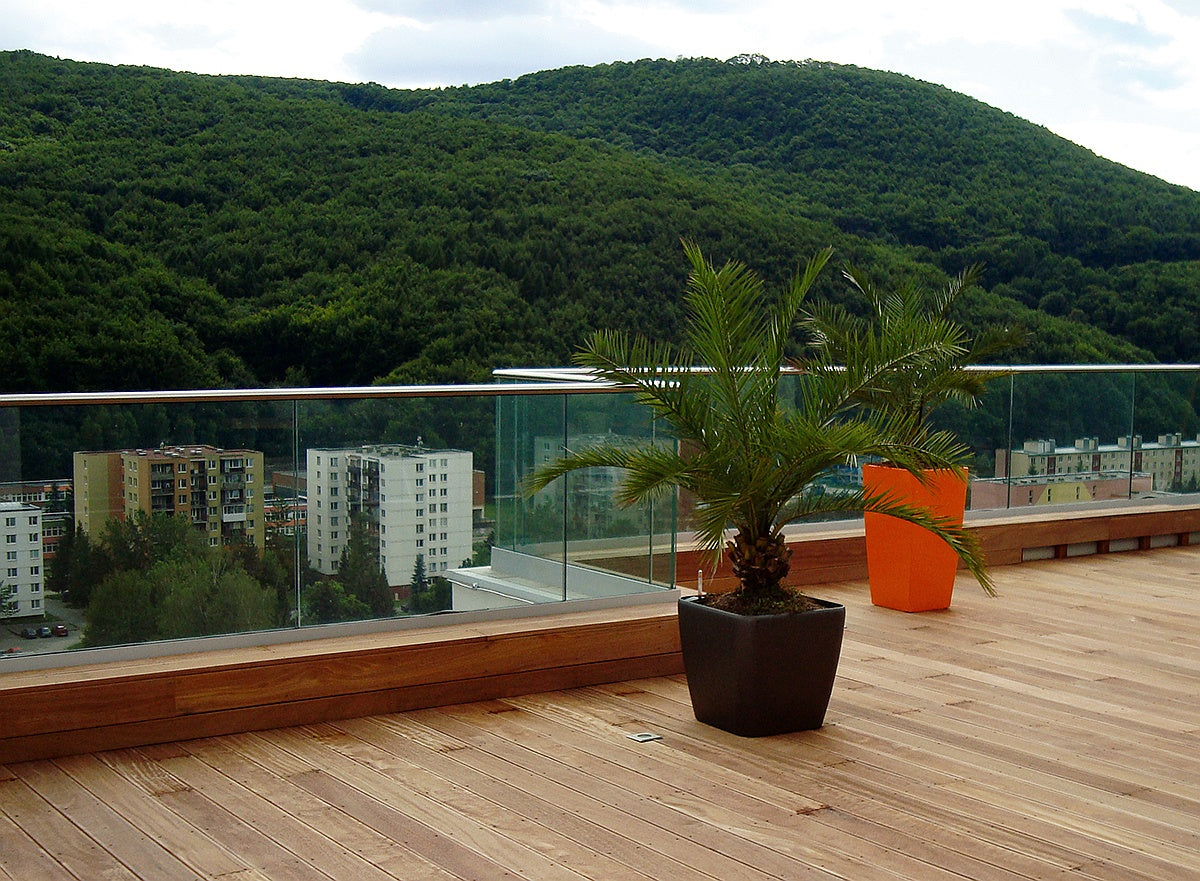 Glass railing, aluminium profile, 2500x1000mm