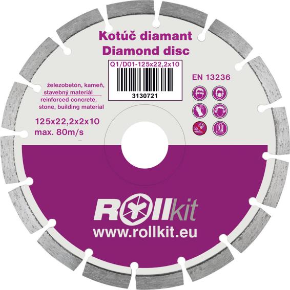 Diamond saw blade 125x22,2x10mm
