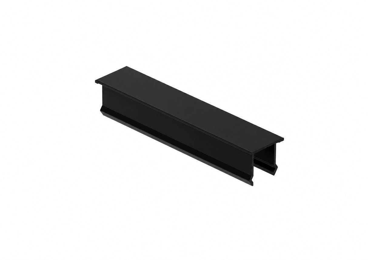 Aluminum cap for vertical fence panel, 20x100 – Black RAL 9005