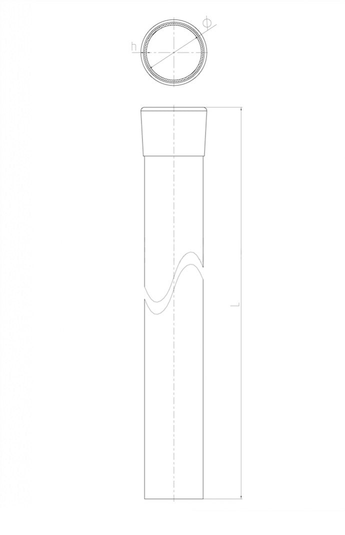 Palo zincato D38mm con tappo in PVC, 1500mm - Verde RAL 6005