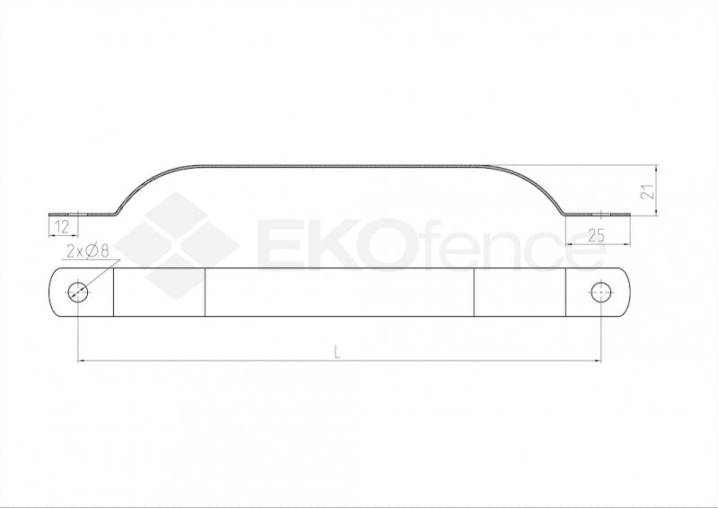 Pfostengurt ZnPVC RAL 6005 D38mm
