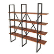 Shelf rack TRAVEZ - 4 shelves, redbrown