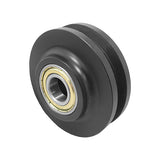 Wheel for sliding barn door hardware