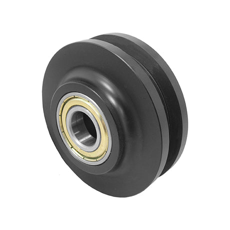 Wheel for sliding barn door hardware