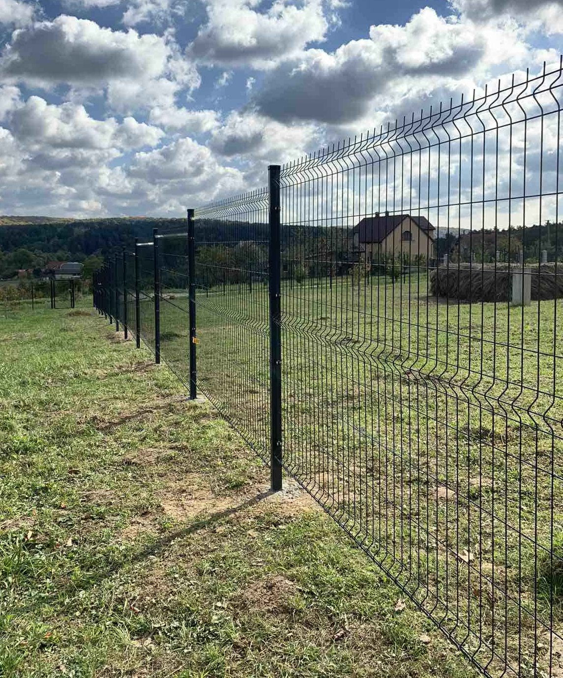 Panneau de clôture soudé 3D ZnPVC 2500x1230x4mm anthracite