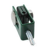 Clamp for welded panel "U" ZnPVC green